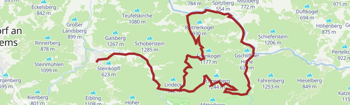 Route map: Um die Hohe Dirn